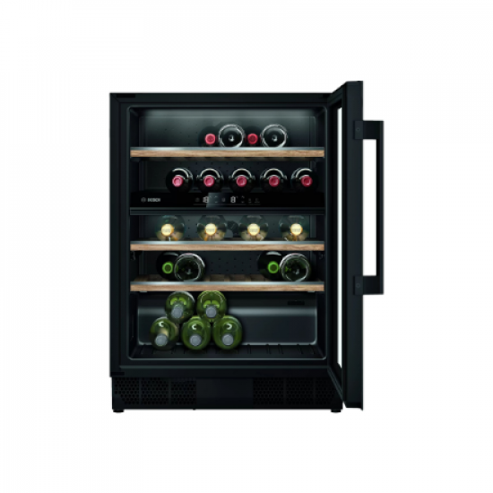 Bosch | Wine Cooler | KUW21AHG0 Series 6 | Energy efficiency class G | Built-in | Bottles capacity 44 | Black