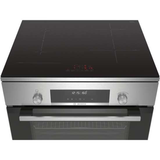 Bosch | Cooker | HLS79Y351U Series 6 | Hob type Induction | Oven type Electric | Stainless Steel | Width 60 cm | Grilling | LCD | Depth 60 cm | 63 L