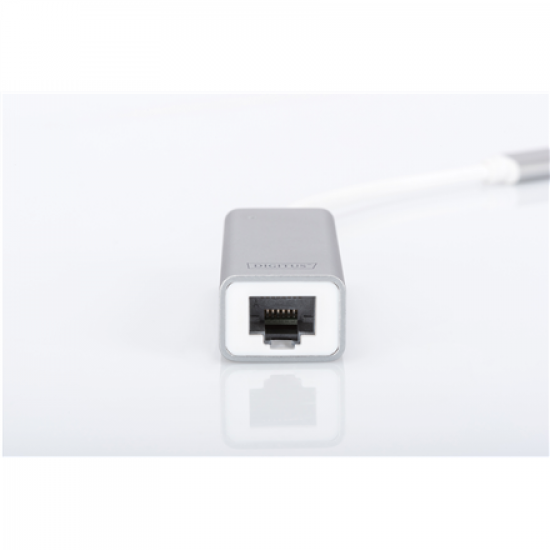 Digitus | USB Type C 3.0 Gigabit Ethernet Adapter 10/100/1000 Mbps | DN-3024 | USB Type-C to RJ45