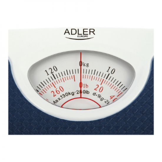 Adler | Mechanical bathroom scale | AD 8151b | Maximum weight (capacity) 130 kg | Accuracy 1000 g | Blue/White