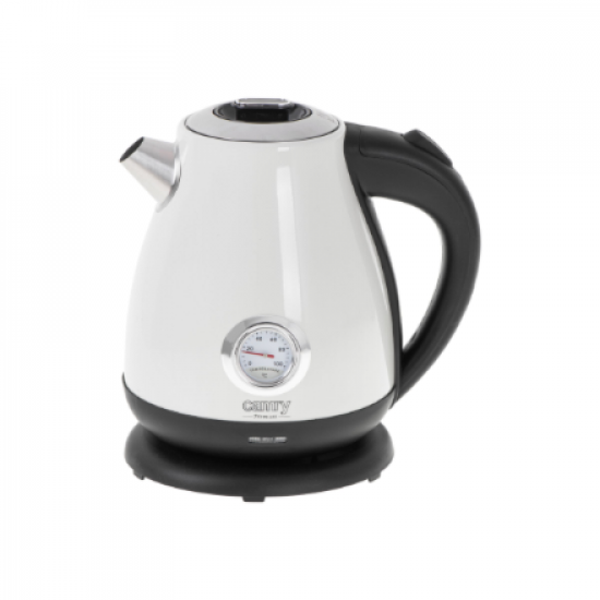 Camry | Kettle with a thermometer | CR 1344 | Electric | 2200 W | 1.7 L | Stainless steel | 360° rotational base | White