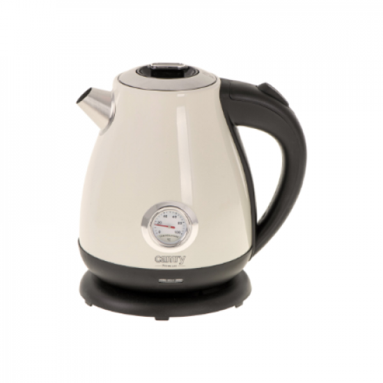 Camry | Kettle with a thermometer | CR 1344 | Electric | 2200 W | 1.7 L | Stainless steel | 360° rotational base | Cream