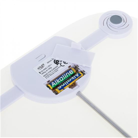 Adler | Bathroom scale | AD 8176 | Maximum weight (capacity) 180 kg | Accuracy 100 g | White