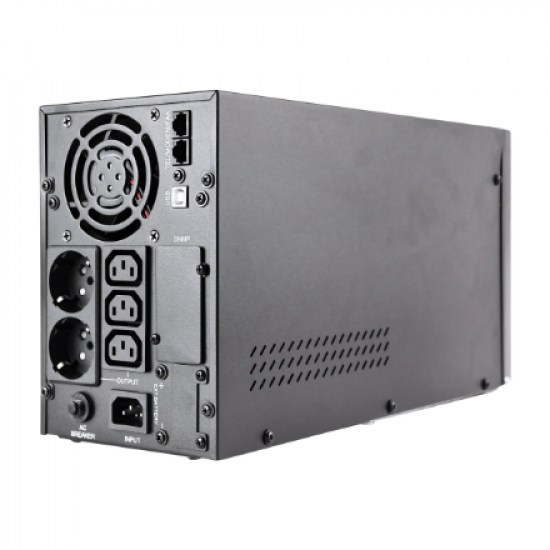 EnerGenie | Pure sine wave UPS with LCD display and USB, 2 x Schuko + 3 x C13 outputs | EG-UPS-PS2000-02 | 2000 VA | 1600 W