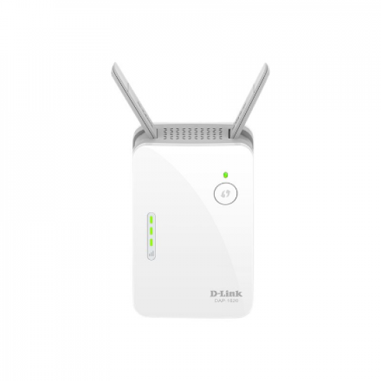 D-Link | AC1300 Wi-Fi Range Extender | DAP-1620 | 802.11ac | Mesh Support No | 400+867 Mbit/s | 10/100/1000 Mbit/s | Ethernet LAN (RJ-45) ports 1 | No mobile broadband | MU-MiMO No | Antenna type External