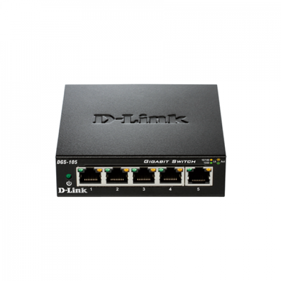 D-Link | Ethernet Switch | DGS-105/E | Unmanaged | Desktop | Gigabit Ethernet (copper) ports quantity 5