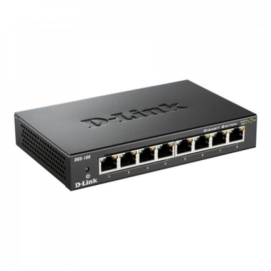 D-Link | Switch | DGS-108/E | Unmanaged | Desktop | Gigabit Ethernet (copper) ports quantity 8