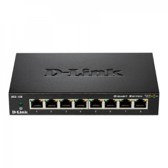 D-Link | Switch | DGS-108/E | Unmanaged | Desktop | Gigabit Ethernet (copper) ports quantity 8