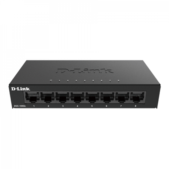 D-Link | Switch | DGS-108GL/E | Unmanaged | Desktop | Gigabit Ethernet (copper) ports quantity 8