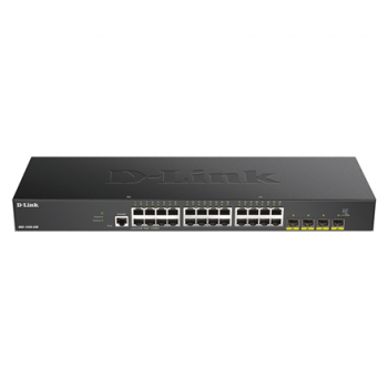 D-Link | Stackable Smart Managed Switch with 10G Uplinks | DGS-1250-28X/E | Web managed | Rackmountable | Gigabit Ethernet (copper) ports quantity 24