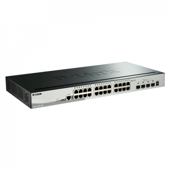 D-Link | Stackable Smart Managed Switch with 10G Uplinks | DGS-1510-28X/E | Managed L2 | Rackmountable | Gigabit Ethernet (copper) ports quantity 24