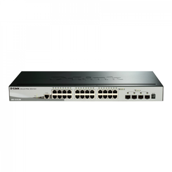 D-Link | Stackable Smart Managed Switch with 10G Uplinks | DGS-1510-28X/E | Managed L2 | Rackmountable | Gigabit Ethernet (copper) ports quantity 24