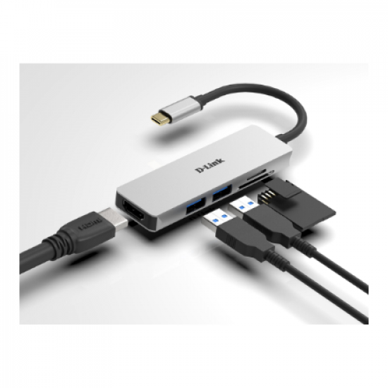 D-Link | 5-in-1 USB-C™ Hub with HDMI and SD/microSD Card Reader | DUB-M530 | USB Type-C