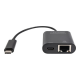Digitus | USB-Type-C Gigabit Ethernet Adapter + PD with power delivery function | DN-3027 | Black | USB-C port to a Gigabit network connection