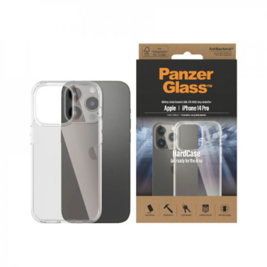 PanzerGlass | HardCase | Apple | iPhone 14 Pro | Clear | Wireless charging compatible; 100% recycled frame material