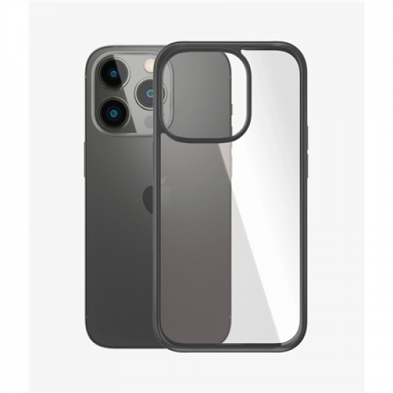 PanzerGlass | ClearCase with Black Frame | Case | Apple | iPhone 14 Pro | Black | Military grade standard; Scratch resistant; Shock resistant; Antibacterial; 100% recycled frame material