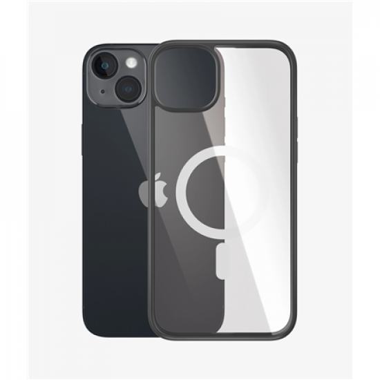 PanzerGlass | ClearCase with Black Frame MagSafe Compatible | Apple | iPhone 14 Plus | Clear | MagSafe compatible; Military Grade Standard; 100% recycled frame material