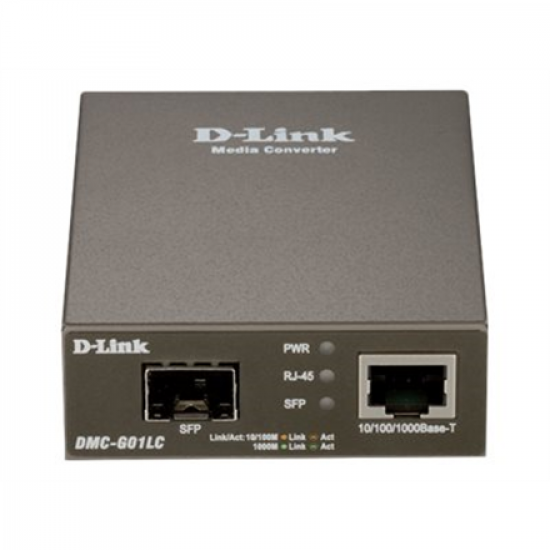 D-Link | 1000BaseT to SFP Standalone Media Converter | DMC-G01LC | Gigabit SFP port | 10/100/1000 Mbps port