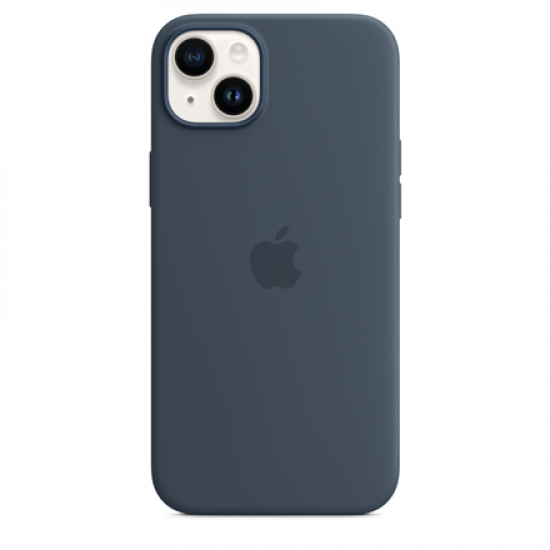 Apple | 14 Plus Silicone Case with MagSafe | Case with MagSafe | Apple | iPhone 14 Plus | Silicone | Storm Blue