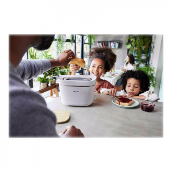 Philips | Toaster | HD2640/10 Eco Conscious Edition | Power 830 W | Number of slots 2 | Housing material 100% Bio-based plastic | Silk White Matt