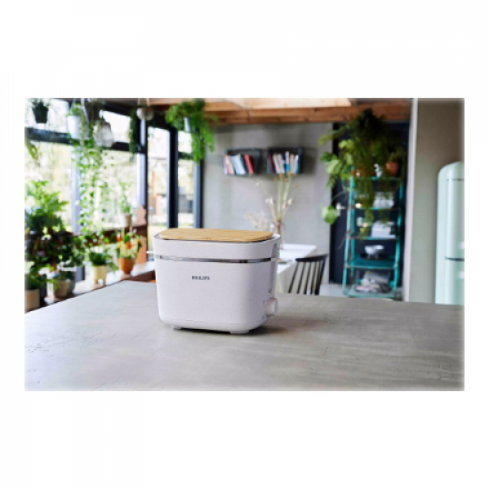 Philips | Toaster | HD2640/10 Eco Conscious Edition | Power 830 W | Number of slots 2 | Housing material 100% Bio-based plastic | Silk White Matt