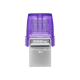 Kingston | DataTraveler | DT Micro Duo 3C | 256 GB | USB Type-C and Type-A | Purple