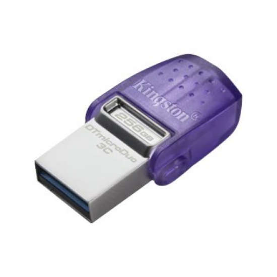 Kingston | DataTraveler | DT Micro Duo 3C | 256 GB | USB Type-C and Type-A | Purple