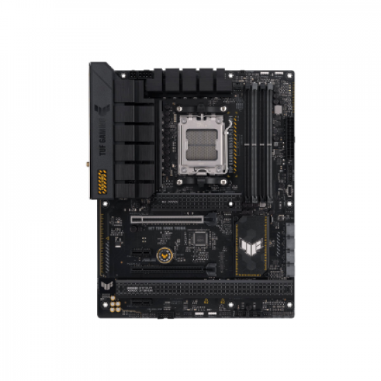 Asus | TUF GAMING B650-PLUS WIFI | Processor family AMD | Processor socket  AM5 | DDR5 DIMM | Memory slots 4 | Supported hard disk drive interfaces 	SATA, M.2 | Number of SATA connectors 4 | Chipset  AMD B650 | ATX