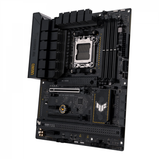 Asus | TUF GAMING B650-PLUS WIFI | Processor family AMD | Processor socket  AM5 | DDR5 DIMM | Memory slots 4 | Supported hard disk drive interfaces 	SATA, M.2 | Number of SATA connectors 4 | Chipset  AMD B650 | ATX