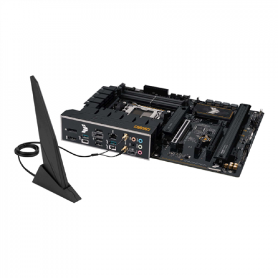 Asus | TUF GAMING B650-PLUS WIFI | Processor family AMD | Processor socket  AM5 | DDR5 DIMM | Memory slots 4 | Supported hard disk drive interfaces 	SATA, M.2 | Number of SATA connectors 4 | Chipset  AMD B650 | ATX