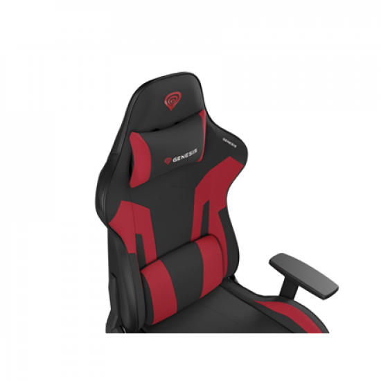Genesis Gaming Chair Nitro 720 Backrest upholstery material: Fabric, Eco leather, Seat upholstery material: Fabric, Base material: Metal, Castors material: Nylon with CareGlide coating | Black/Red