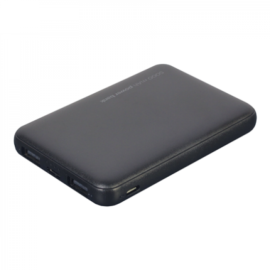 Gembird | Power Bank | PB05-02 | 5000 mAh | 2 x USB-AF | Black