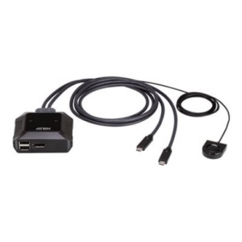 Aten | 2-Port USB-C 4K DisplayPort KVM Switch with Remote Port Selector | US3312 | Warranty 24 month(s)