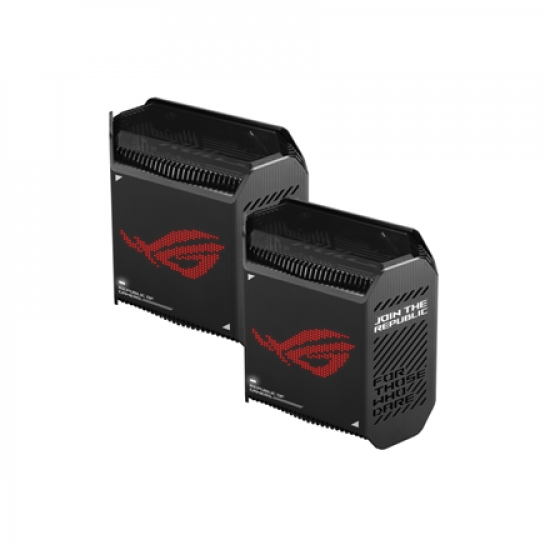 Wifi 6 802.11ax Tri-band Gigabit Gaming Mesh System | GT6 ROG Rapture (2-Pack) | 802.11ax | 574+4804+4804 Mbit/s | 10/100/1000 Mbit/s | Ethernet LAN (RJ-45) ports 3 | Mesh Support Yes | MU-MiMO Yes | No mobile broadband | Antenna type Internal