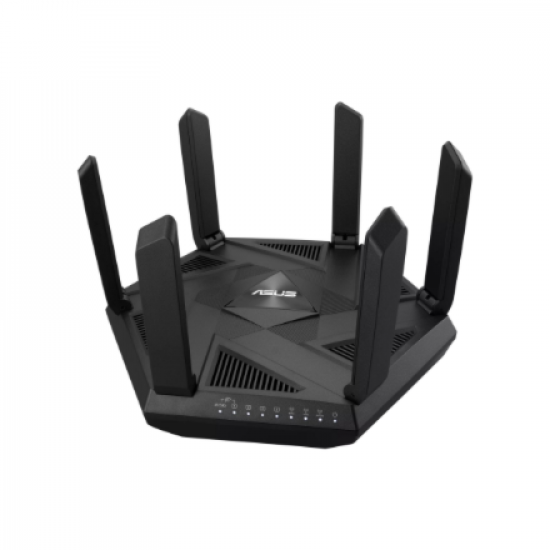 Wifi 6 802.11ax Tri-band Gigabit Gaming Router | RT-AXE7800 | 802.11ax | 574+4804+2402 Mbit/s | 10/100/1000 Mbit/s | Ethernet LAN (RJ-45) ports 4 | Mesh Support Yes | MU-MiMO Yes | No mobile broadband | Antenna type External
