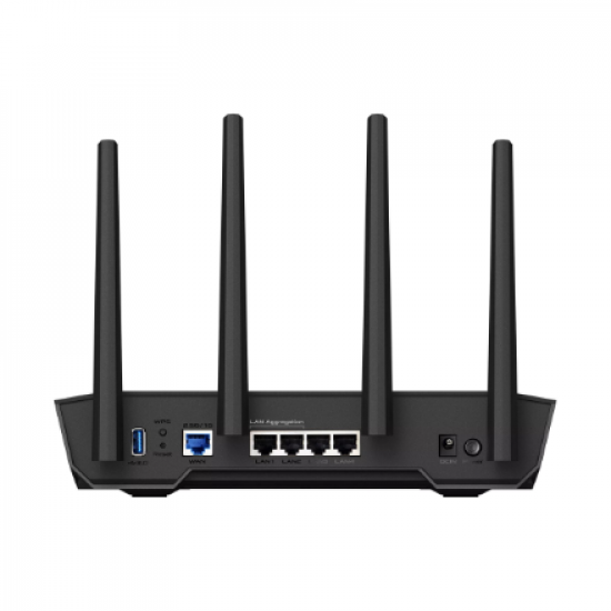 Wireless Wifi 6 AX4200 Dual Band Gigabit Router | TUF-AX4200 | 802.11ax | 3603+574 Mbit/s | 10/100/1000 Mbit/s | Ethernet LAN (RJ-45) ports 4 | Mesh Support Yes | MU-MiMO Yes | 3G/4G data sharing | Antenna type External | 1 x USB 3.2 Gen 1 | 36 month(s)