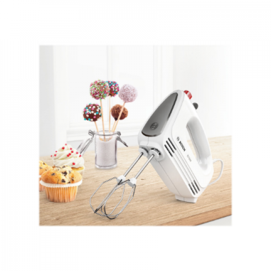 Bosch | Hand Mixer | MFQ22100 CleverMixx | Hand Mixer | 375 W | Number of speeds 4 | Turbo mode | White/Dark Grey