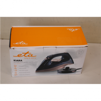 SALE OUT. ETA ETA127690000 Kiara Iron, Ceramic, 2200 W, Water tank 220 ml, Black | ETA | Iron | Kiara ETA127690000 | Cordless Steam Iron | 2200 W | Water tank capacity 220 ml | Continuous steam 40 g/min | Steam boost performance 90 g/min | Black | DAMAGED