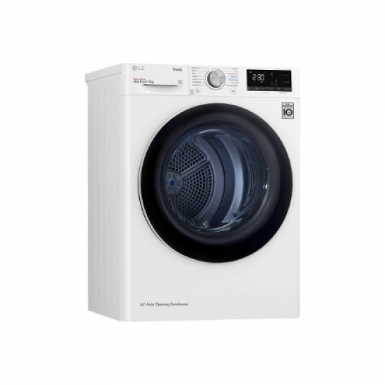 LG | Dryer Machine | RH80V3AV6N | Energy efficiency class D | Front loading | 8 kg | LED | Depth 69 cm | Wi-Fi | White
