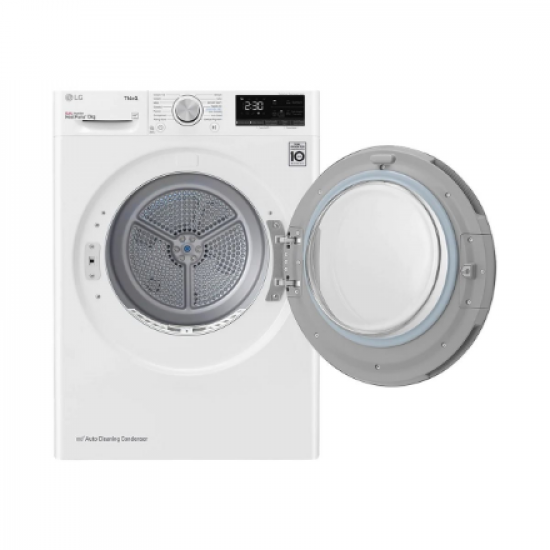 LG | Dryer Machine | RH80V3AV6N | Energy efficiency class D | Front loading | 8 kg | LED | Depth 69 cm | Wi-Fi | White