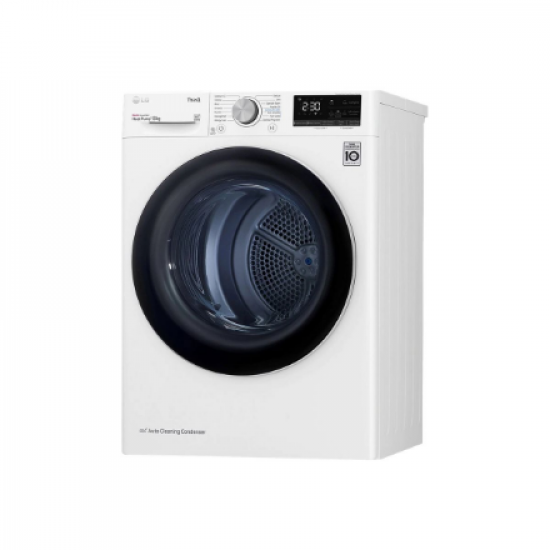 LG | Dryer Machine | RH80V3AV6N | Energy efficiency class D | Front loading | 8 kg | LED | Depth 69 cm | Wi-Fi | White