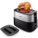 Philips | Toaster | HD2517/90 Daily Collection | Power 830 W | Number of slots 2 | Housing material Plastic | Black/Stainless Steel