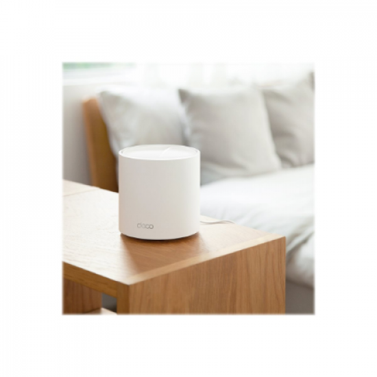 AX3000 Whole Home Mesh WiFi 6 Unit | Deco X50 (1-pack) | 802.11ax | 574+2402 Mbit/s | Ethernet LAN (RJ-45) ports 3 | Mesh Support Yes | MU-MiMO Yes | No mobile broadband | Antenna type Internal