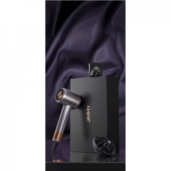 Jimmy | Hair Dryer | F8 | 1600 W | Number of temperature settings 3 | Ionic function | Diffuser nozzle | Grey