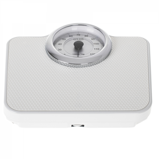 Adler | Mechanical Bathroom Scale | AD 8180 | Maximum weight (capacity) 136 kg | Accuracy 1000 g | White