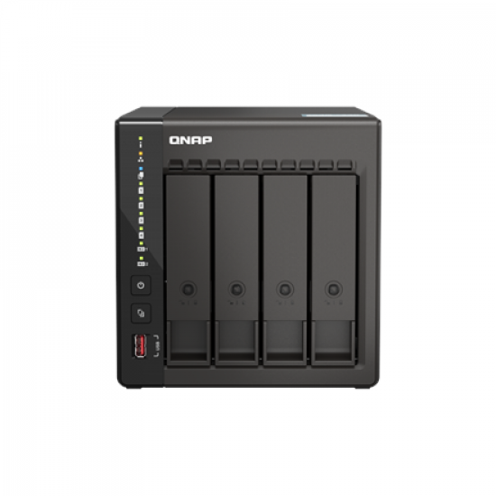 QNAP | 4-Bay desktop NAS | TS-453E-8G | Up to 4 HDD/SSD Hot-Swap | Intel Celeron | J6412 Quad-Core | Processor frequency 2.6 GHz | 8 GB