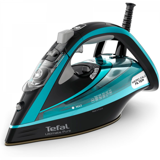 TEFAL | Ultimate Pure FV9844E0 | Steam Iron | 3200 W | Water tank capacity 350 ml | Continuous steam 60 g/min | Steam boost performance 250 g/min | Blue/Black
