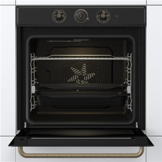 Gorenje | Oven | BOS67371CLB | 77 L | Multifunctional | EcoClean | Mechanical control | Steam function | Height 59.5 cm | Width 59.5 cm | Black