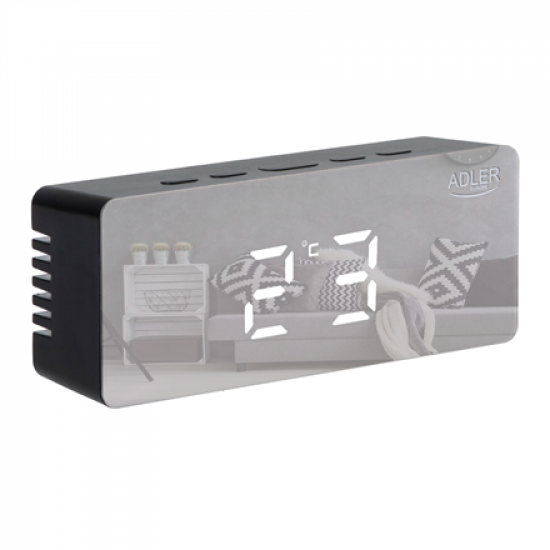 Adler | Alarm Clock | AD 1189B | Alarm function | Black