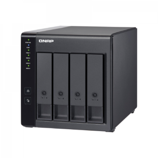 QNAP | 4-Bay | TR-004 | Up to 4 HDD/SSD Hot-Swap | Micro processor with hardware RAID